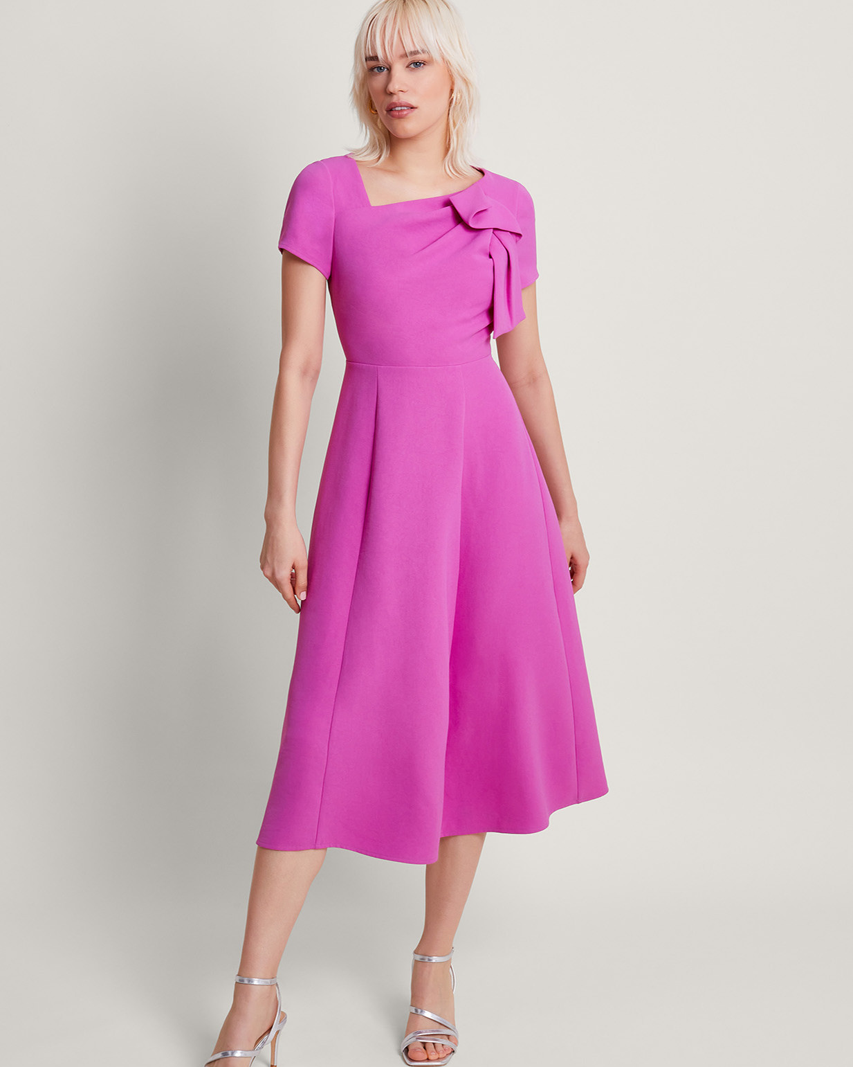 Monsoon Poppy Flared Dress Viscose