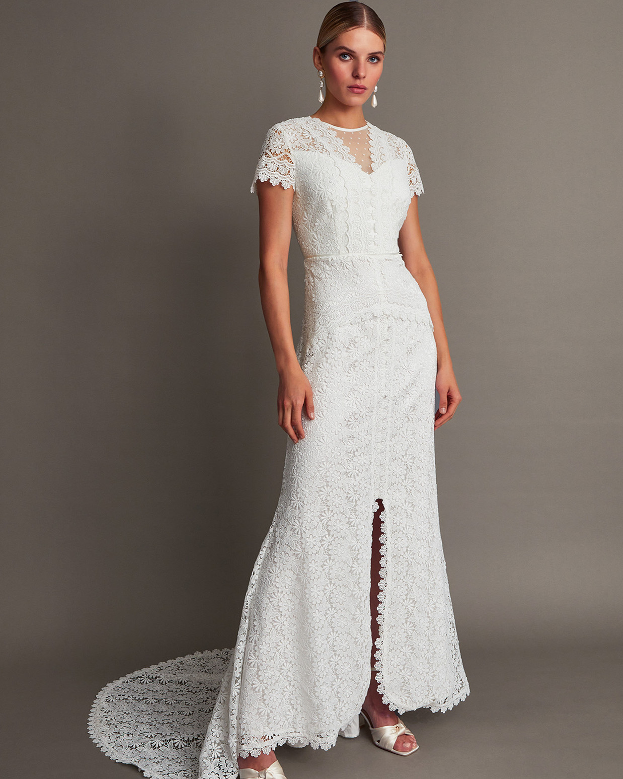 Monsoon Sienna Lace Bridal Dress Viscose